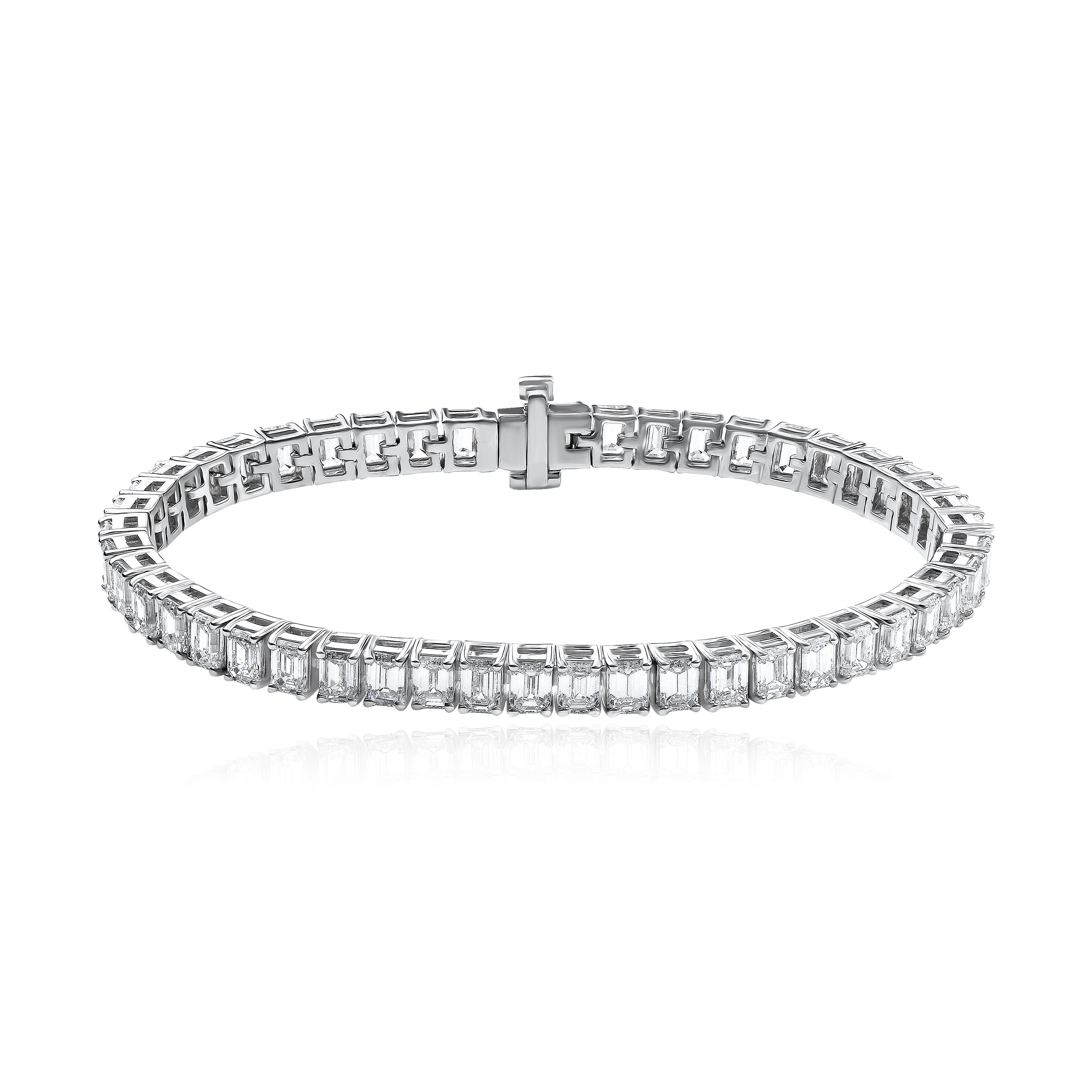 9.65ct Emerald Lab Diamond Tennis Bracelet