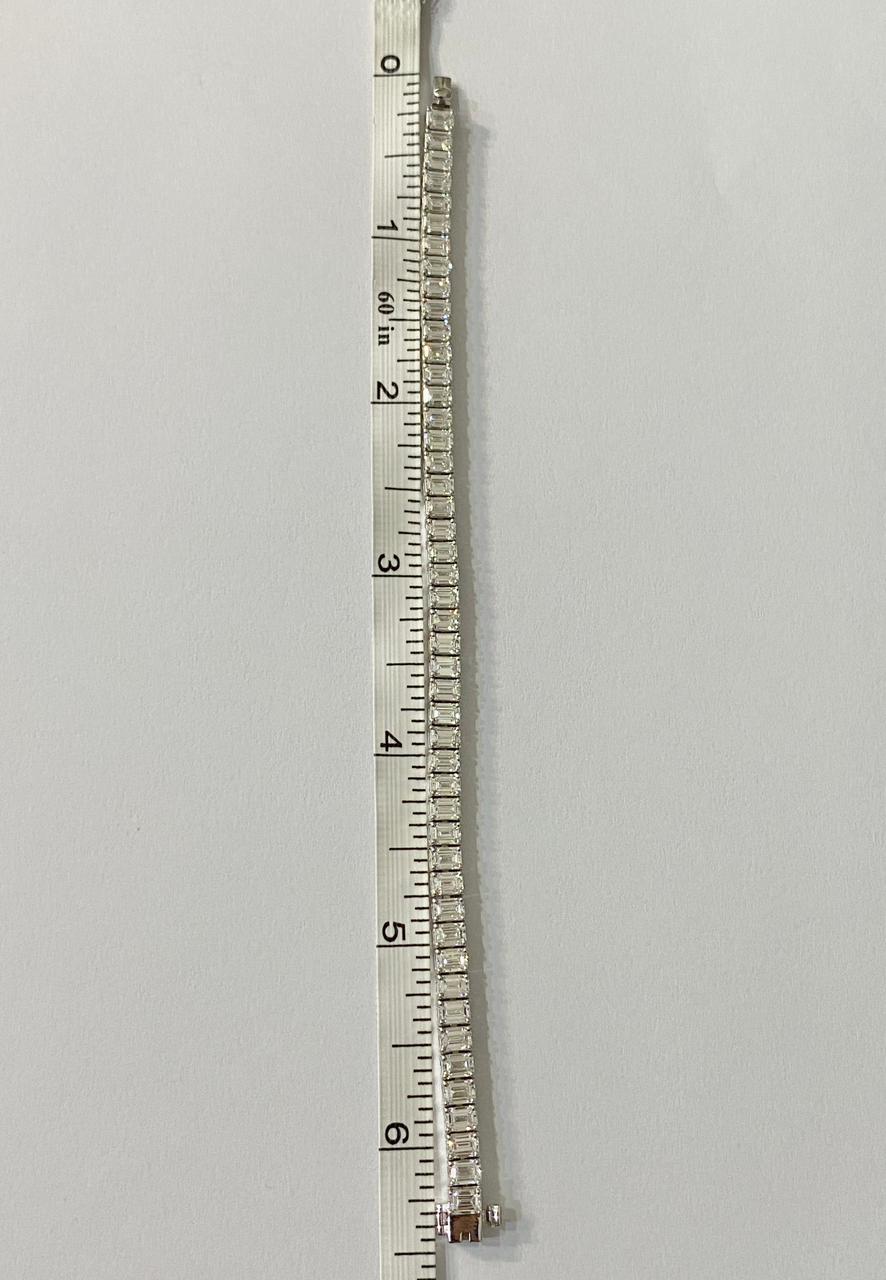 9.65ct Emerald Lab Diamond Tennis Bracelet