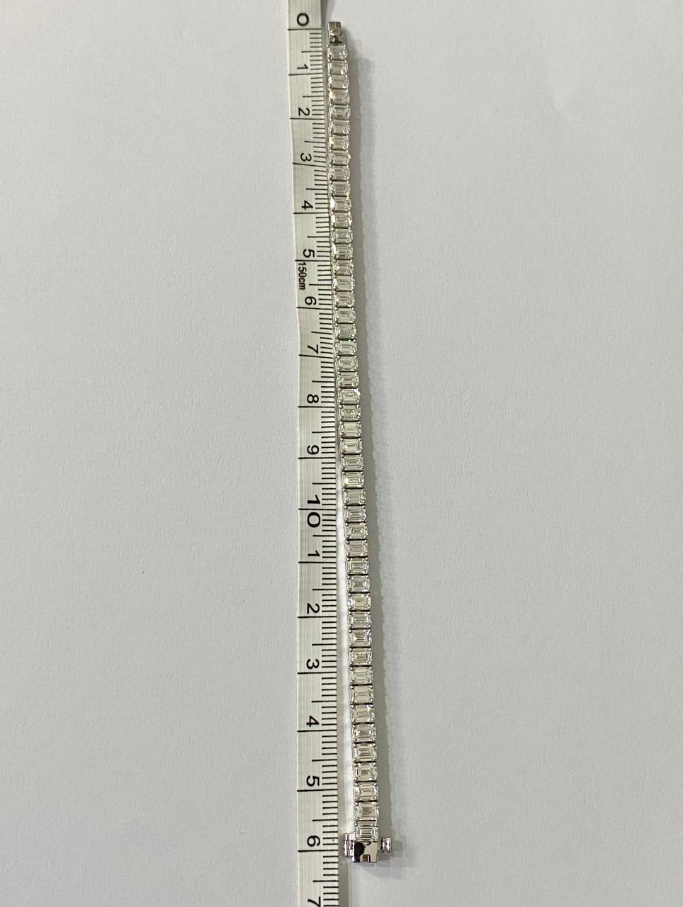 9.65ct Emerald Lab Diamond Tennis Bracelet